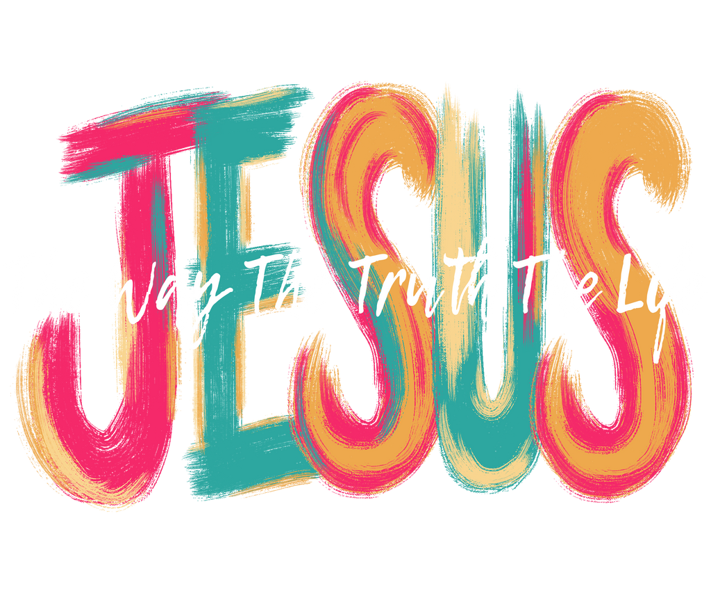 Jesus is the way, the truth and the life with a Cross for the sleeve DTF Print