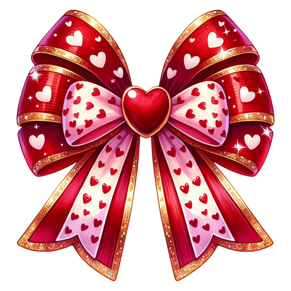 Different Styles Valentine's Day Bows DTF Prints