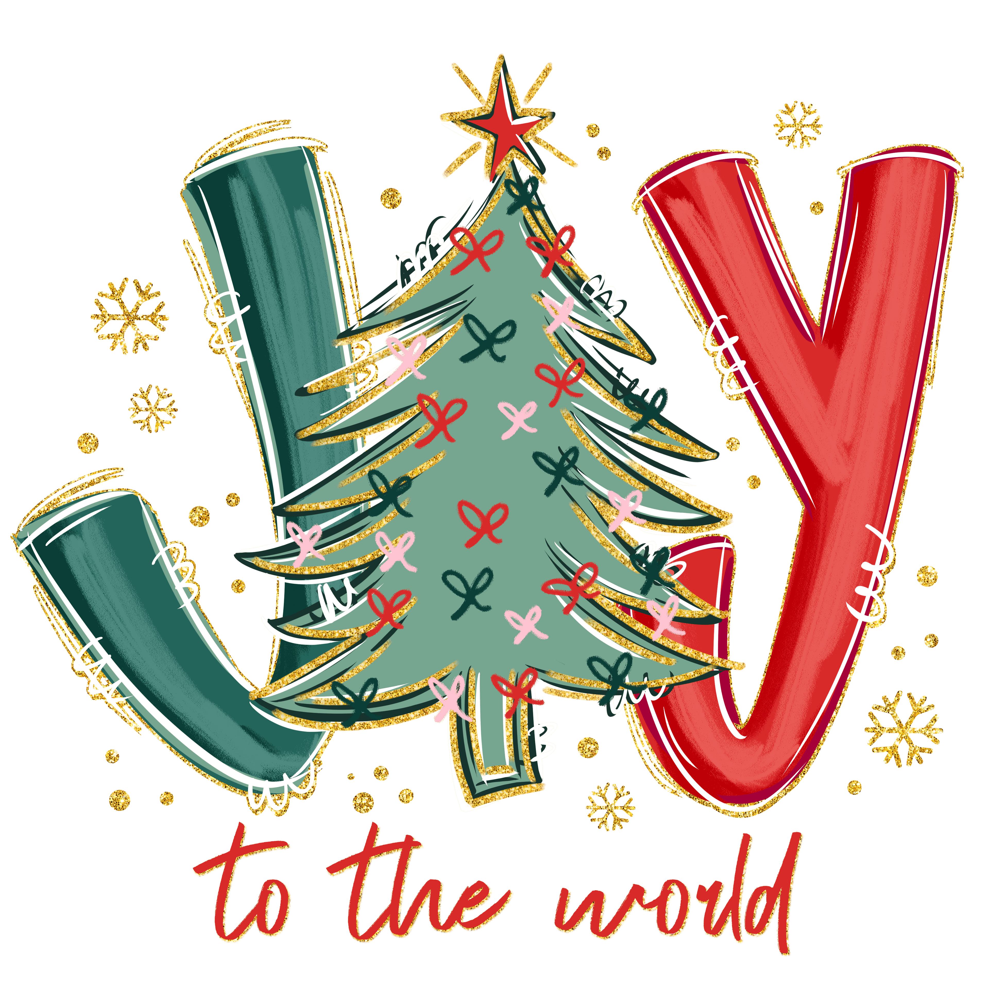 Joy to the world DTF Print