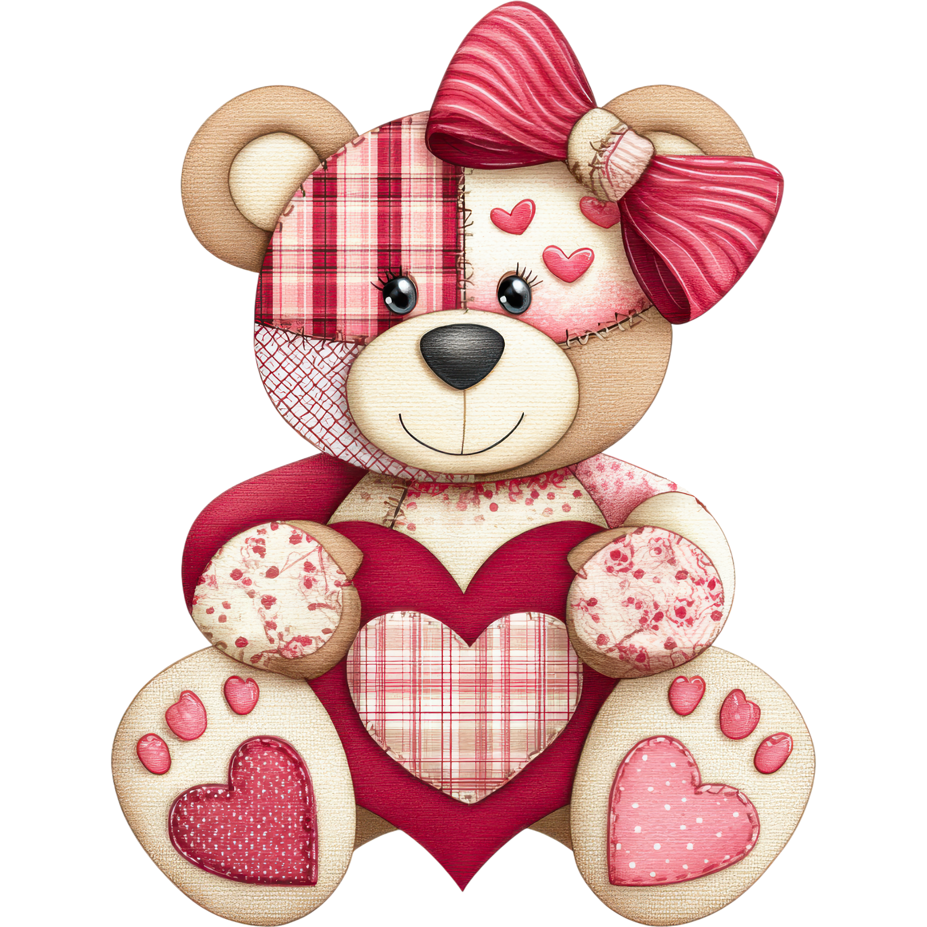 Teddy Bear Valentine's Day DTF Prints