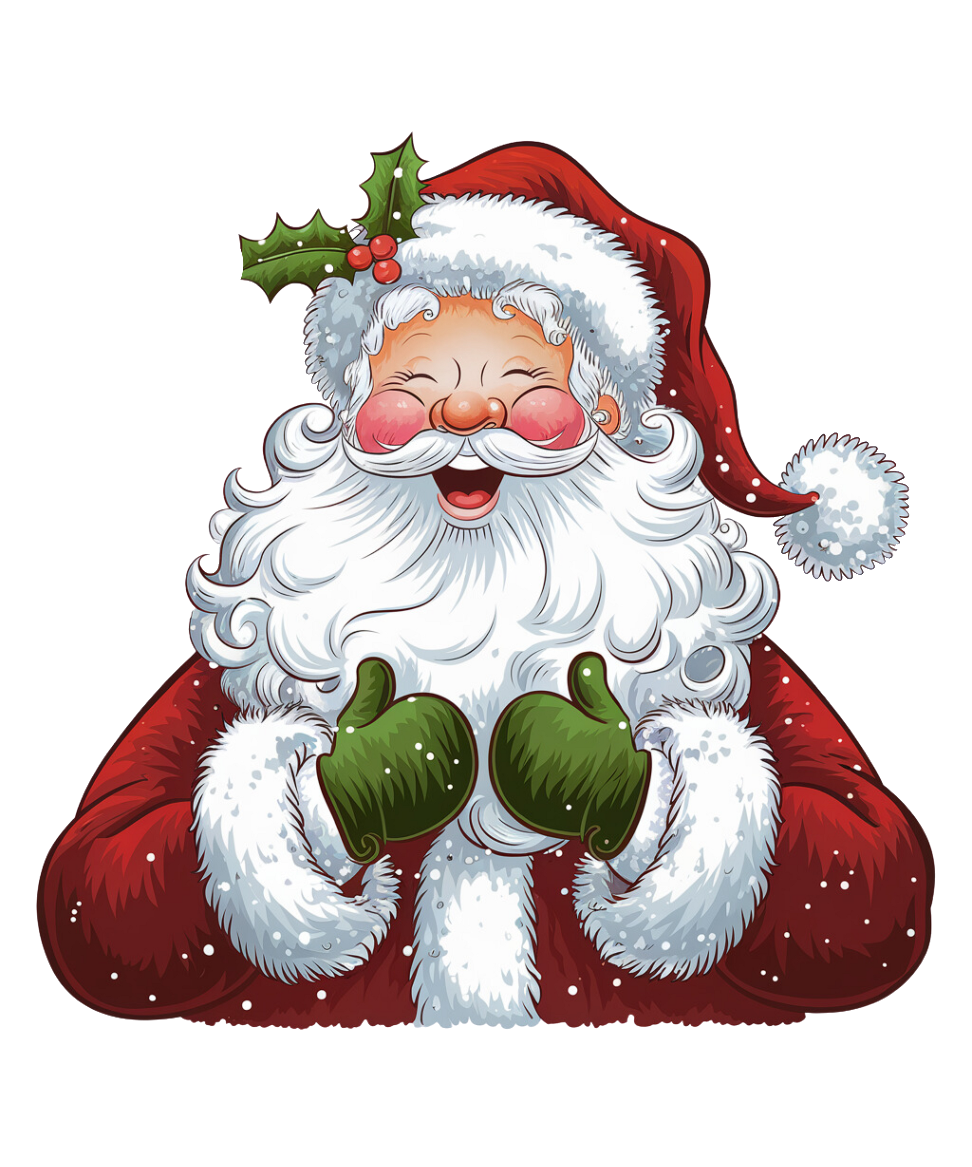 Jolly Saint Nick Christmas DTF Print