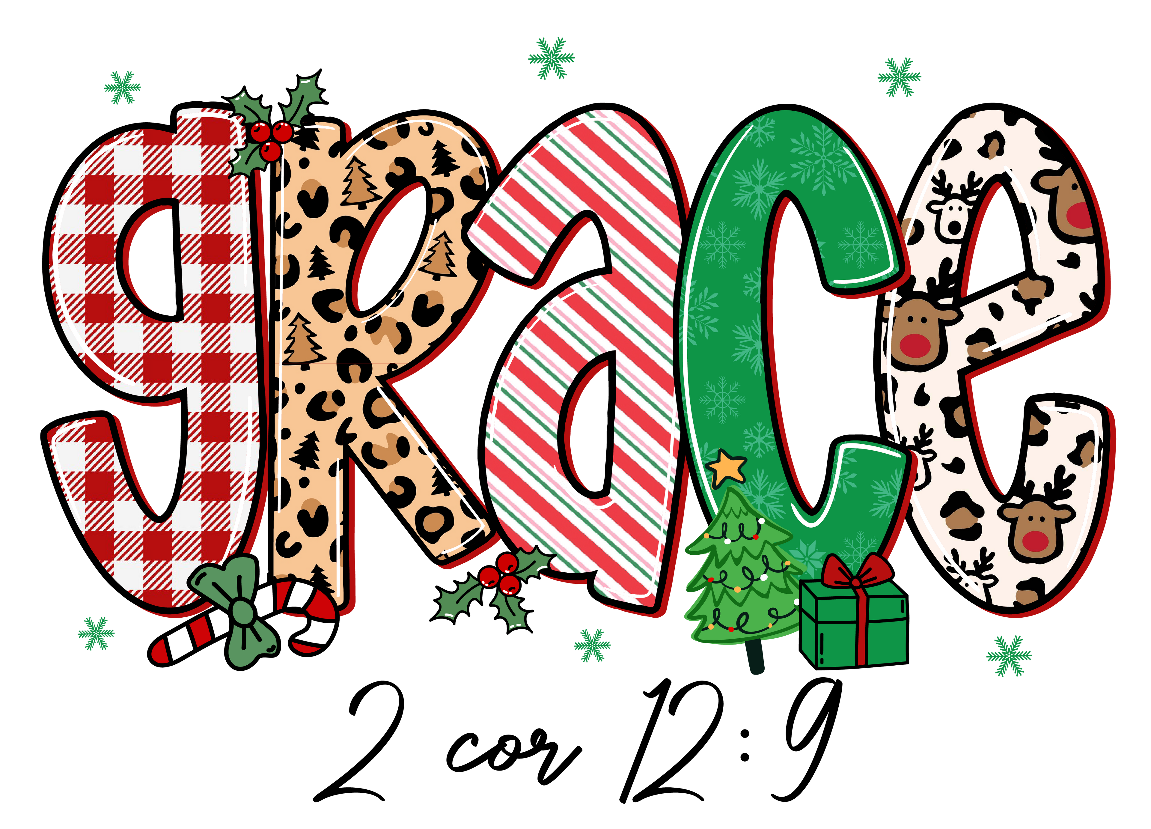 2 Corinthians 12:9 DTF Print