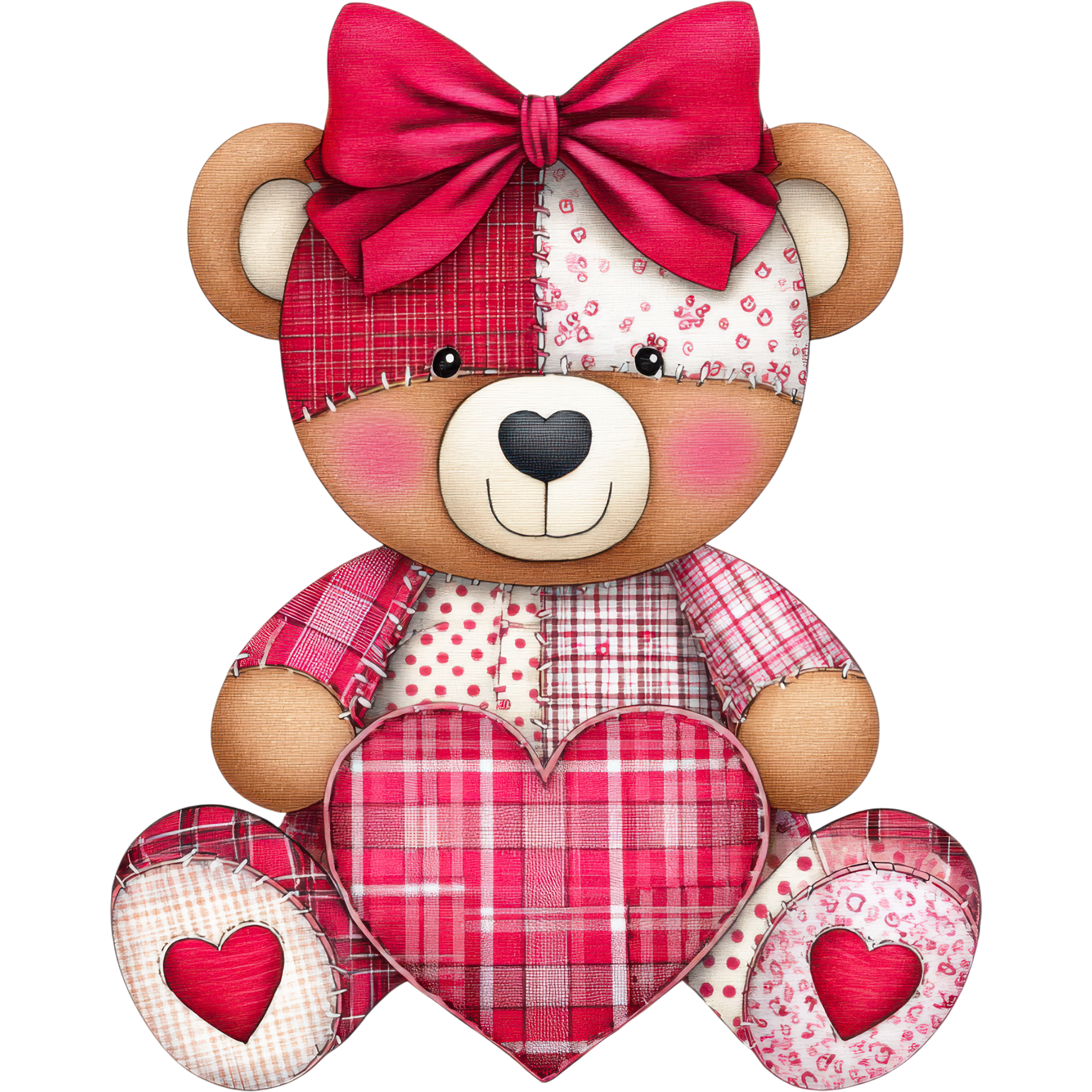 Teddy Bear Valentine's Day DTF Prints