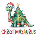 Dinosaur Christmas DTF Print