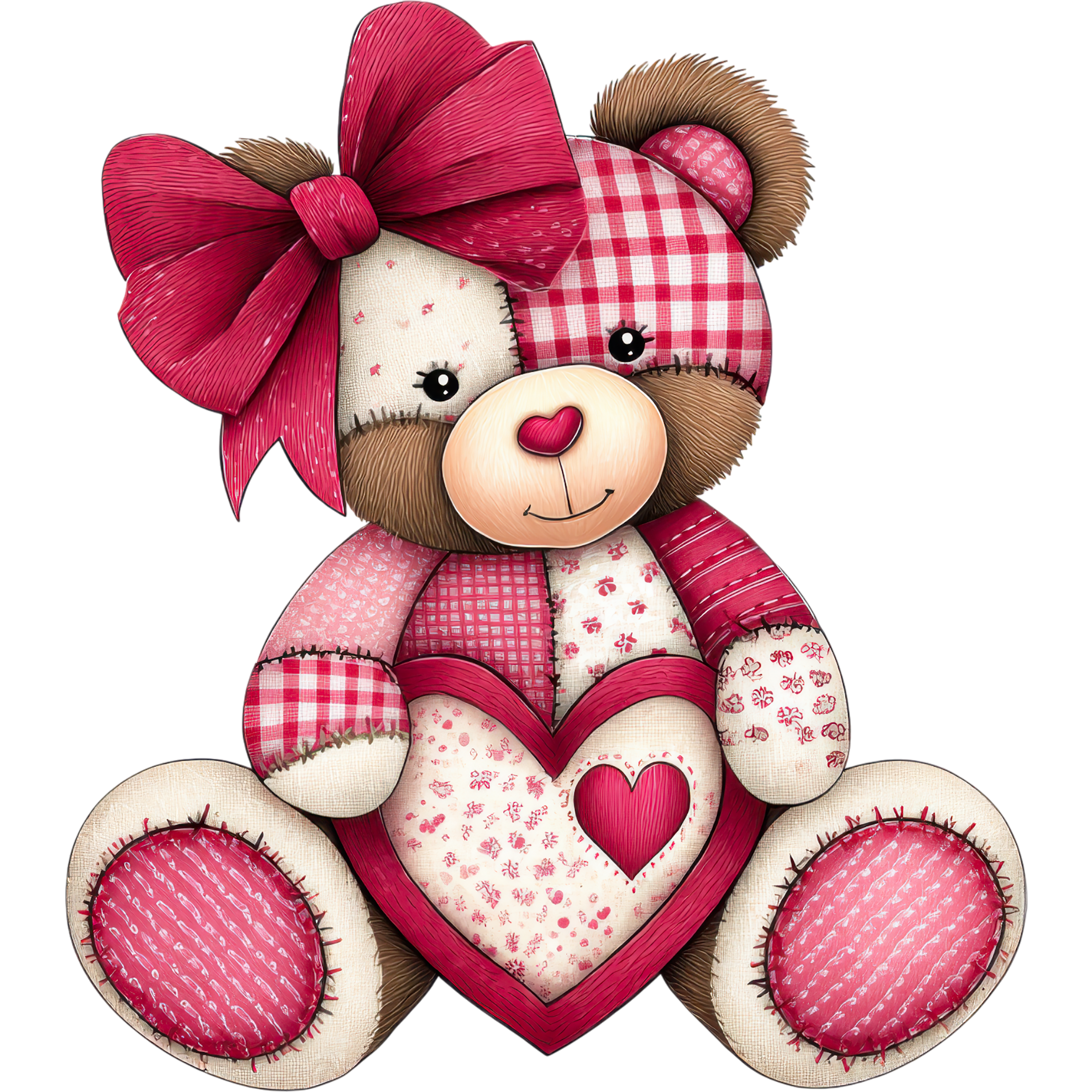 Teddy Bear Valentine's Day DTF Prints