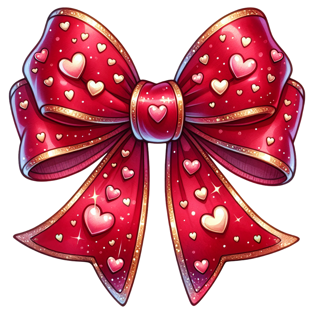 Different Styles Valentine's Day Bows DTF Prints