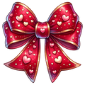 Different Styles Valentine's Day Bows DTF Prints
