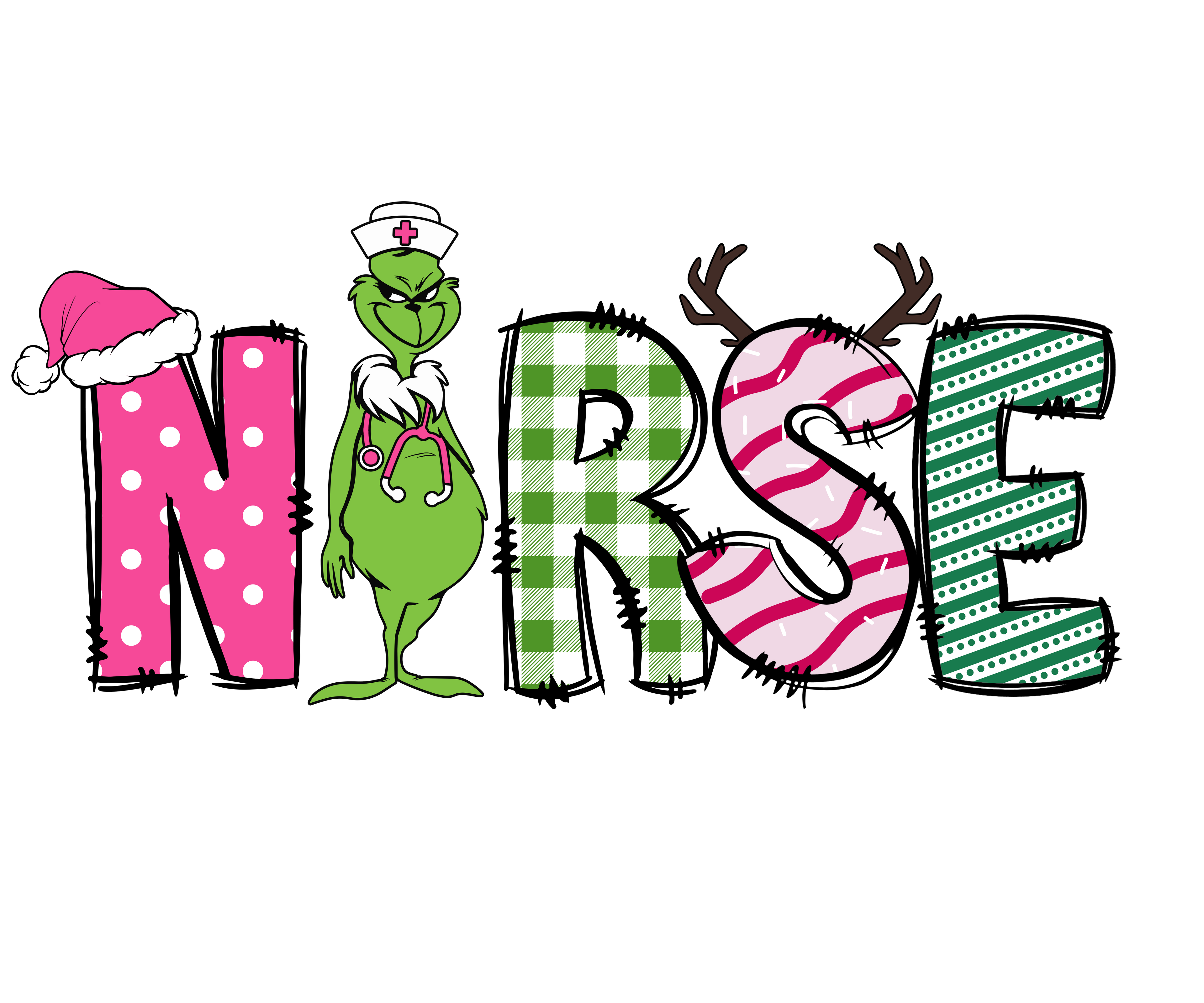 12 Days of nursing front and back DTF Prints