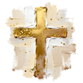 GOLD METALLIC LOOKING CROSS DTF PRINT