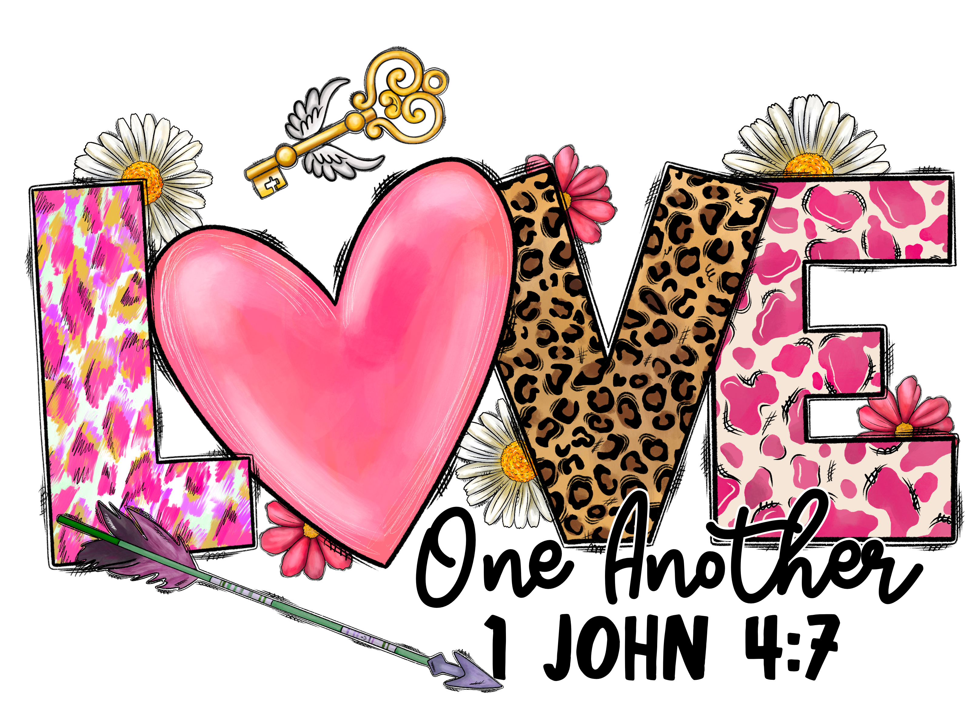 LOVE ONE ANOTHER DTF PRINT