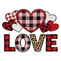 Plaid and Animal Print LOVE DTF Print