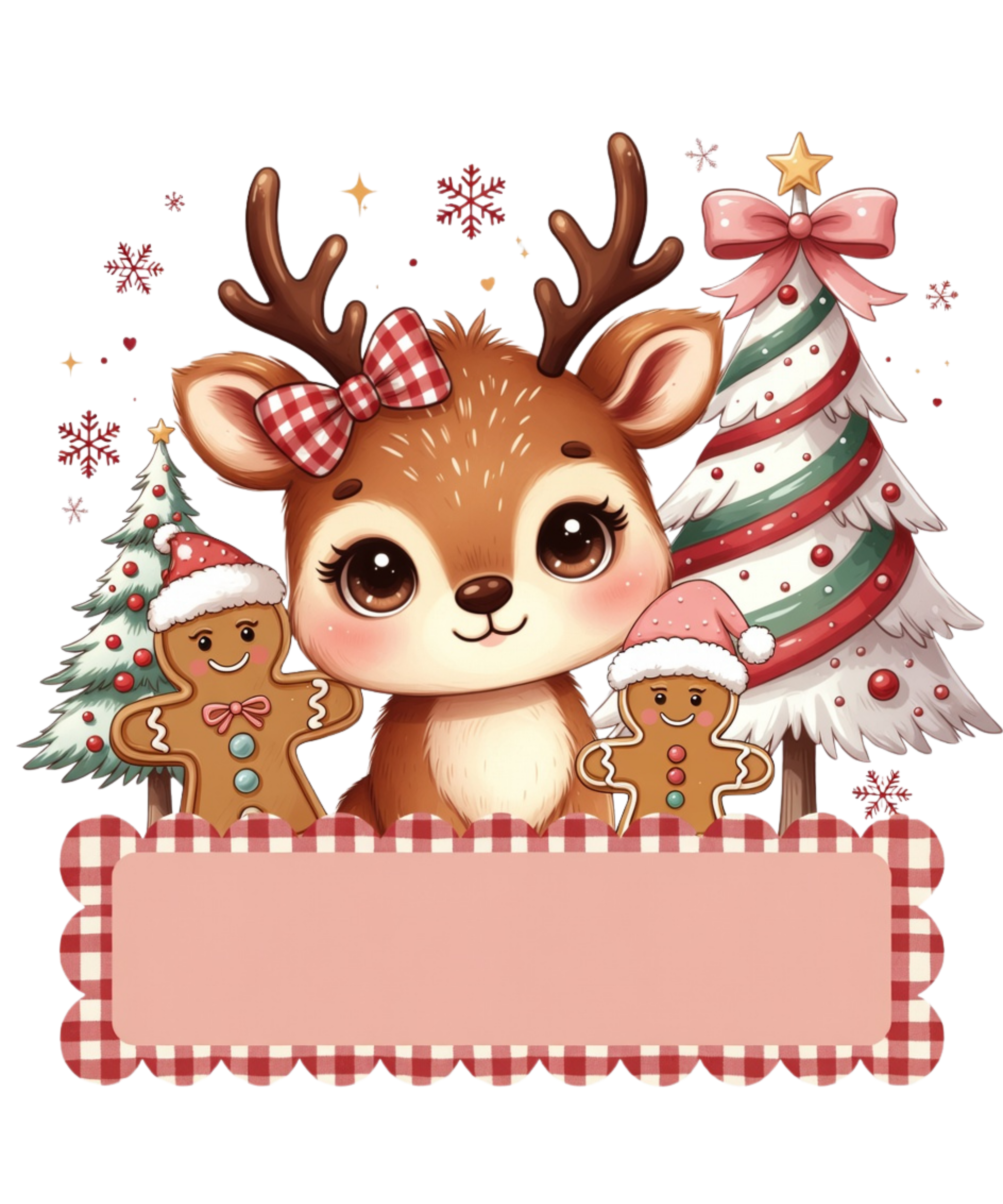Personalized Baby Deer Christmas DTF Print