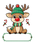 Personalized Reindeer Christmas DTF Print