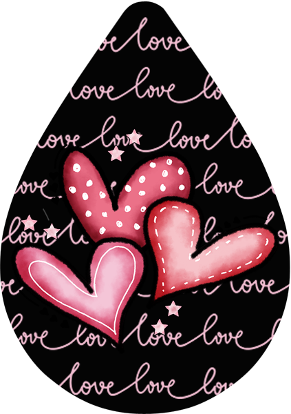 Tear Drop Valentine's Day earrings