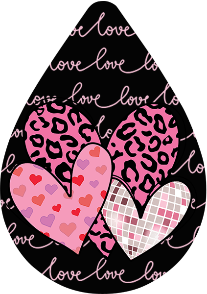 Tear Drop Valentine's Day earrings