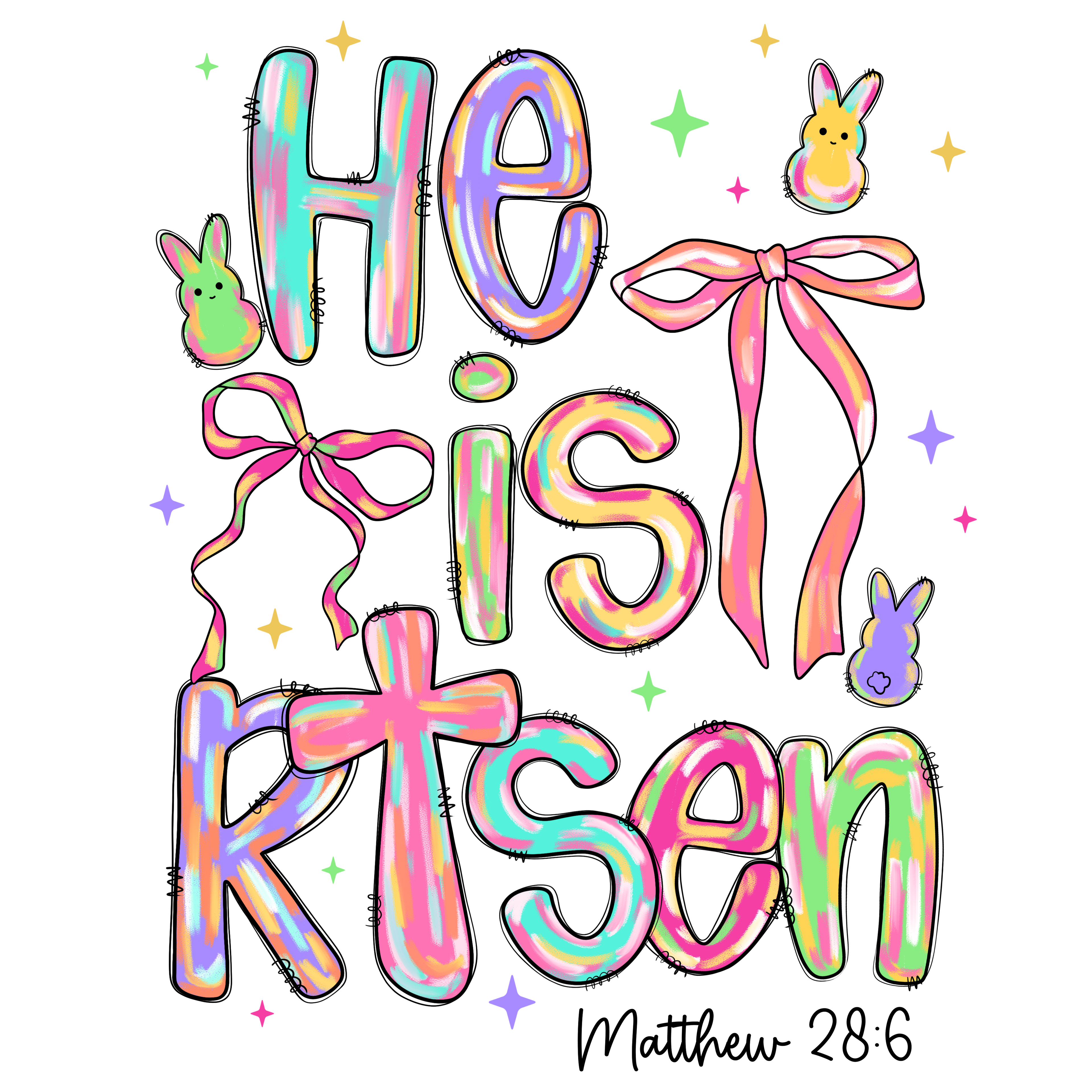 Matthew 28:6 He is Risen DTF Print