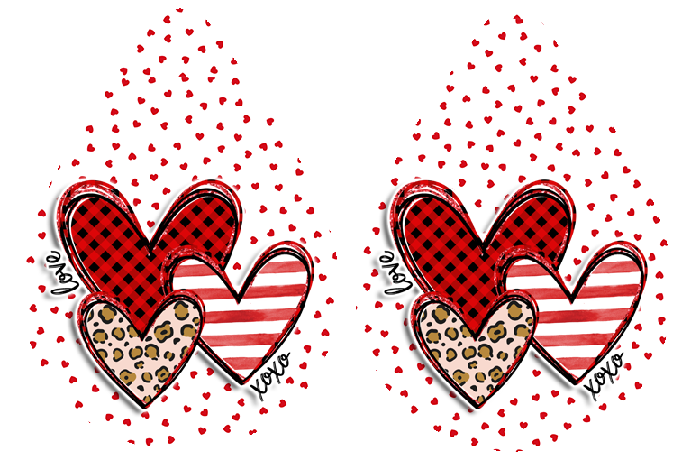 Tear Drop Valentine's Day earrings